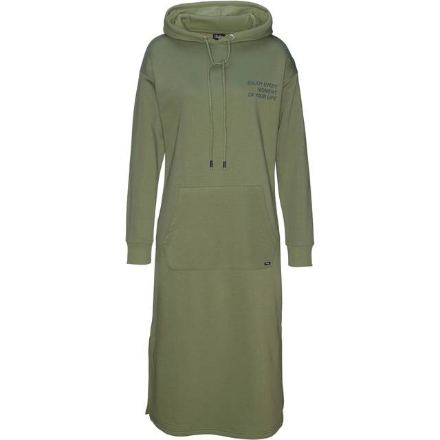 Buffalo Statement Print Sweat Dress - Moss Green