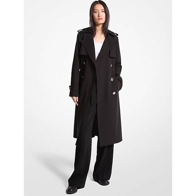 MK Woven Trench Coat - Black - Michael Kors - XL