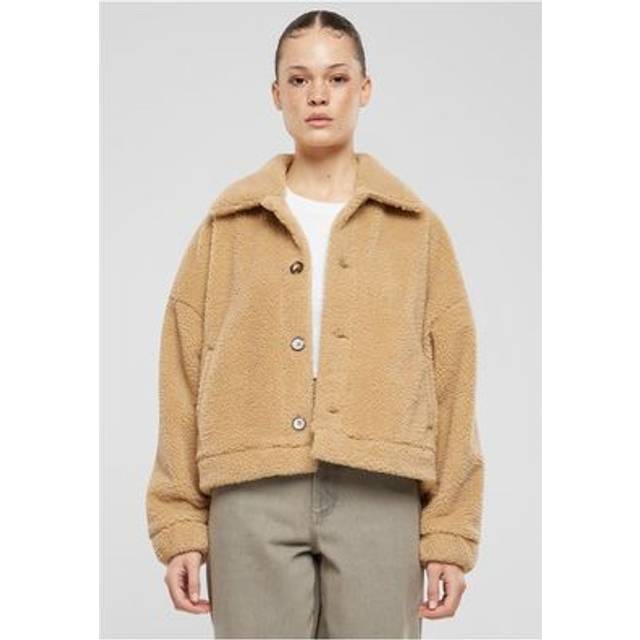Women's crop fleece Urban Classics Sherpa - Beige