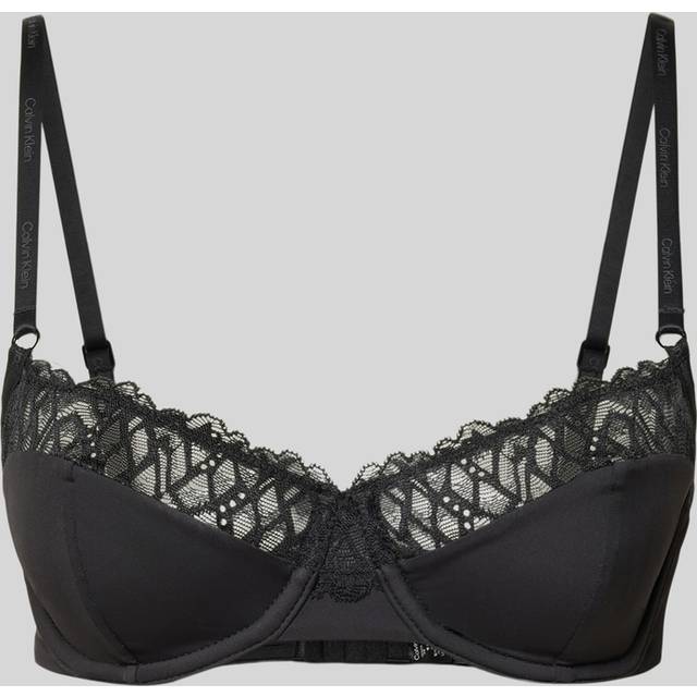 Calvin Klein – Attraction – Svart demibehå med bygel i spets-Svart/a