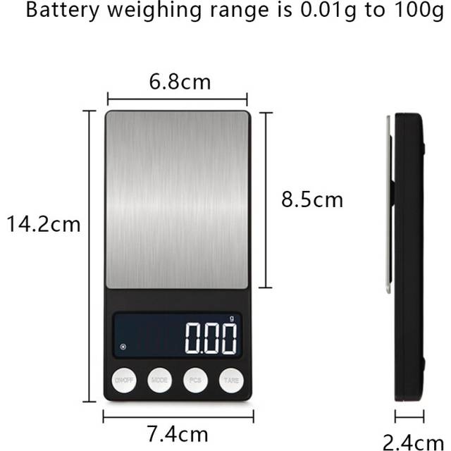 Mini Pocket 500/0.01g High Precision Balance LCD Backlit Display Digital Jewelry Scale Food Weight Kitchen Scale 100g/0.01g