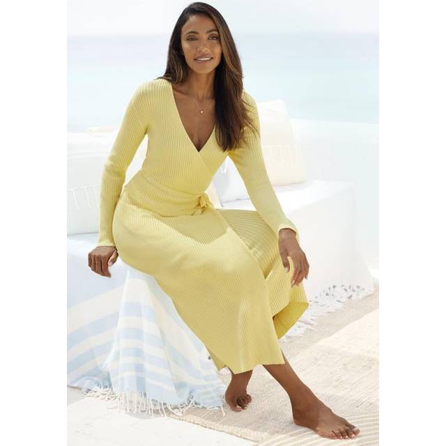 LASCANA Knit Dress - Yellow