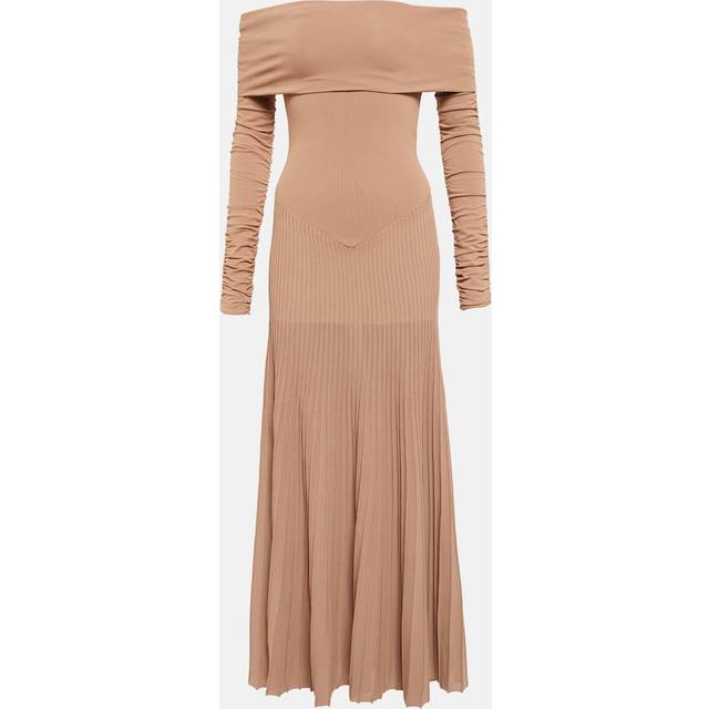 Khaite Rebecca off-shoulder maxi dress - neutrals (UK 12)