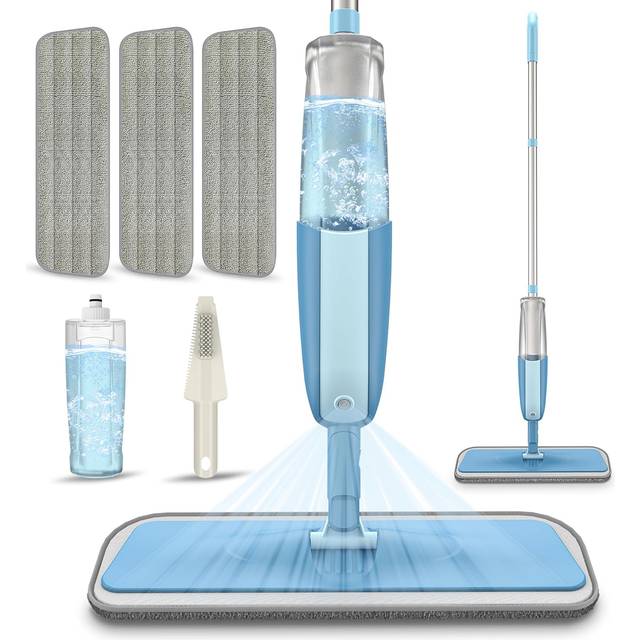 Microfibre Floor Mop Spray Mop for Cleaning Floors, Dust Wet Dry Mop with Spray for Hardwood Laminate Tiles Floors, Flat