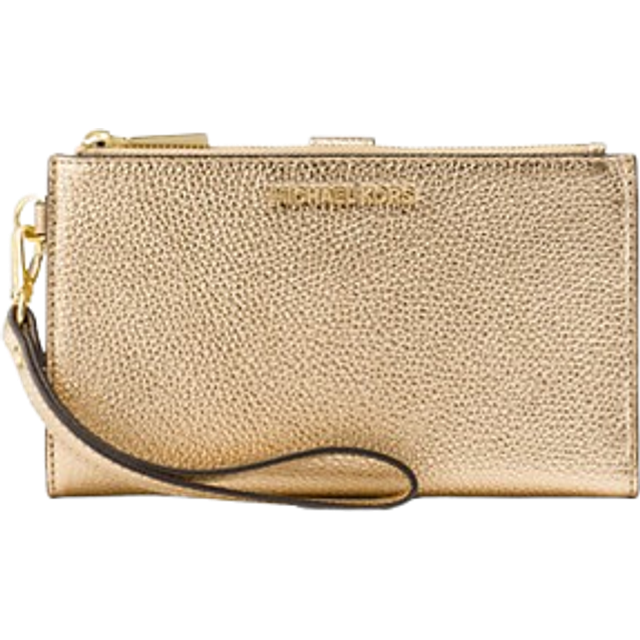 Jet Set Metallic Wristlet Pouch - Pale Gold - A true lifestyle brand, MICHAEL Michael Kors offers a selection of sophisticated designs across a range of collections. From ready-to-wear, shoes and handbags each is expertly tailored with the same meticulous approach and modern energy of its main line.
