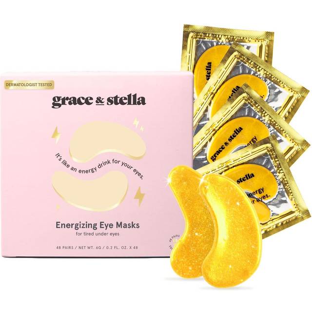 Grace & Stella – Prisbelönta Ögonmasker (Guld, 48 par) för Reducerade Mörka Ringar