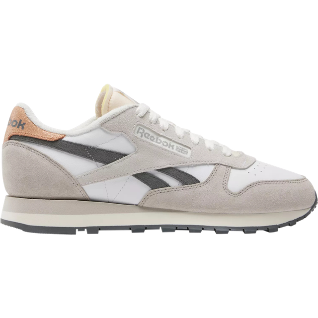 Reebok Classics White & Taupe Classic Leather Sneakers - WHITE/MOONSTONE/GREY - US 8