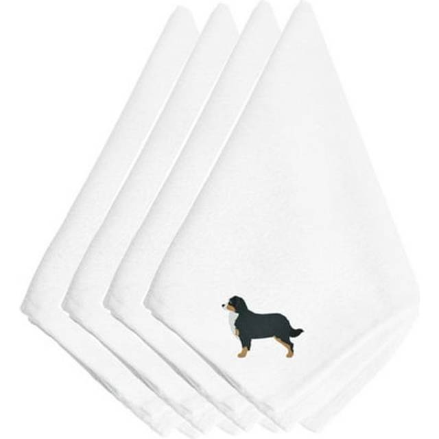 Caroline's Treasures BB3419NPKE Bernese Mountain Dog Embroidered Napkins Set of 4  20  Multicolor
