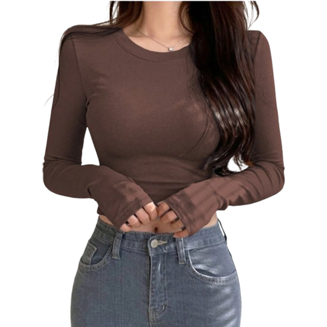 DAZY Solid Crop Tee