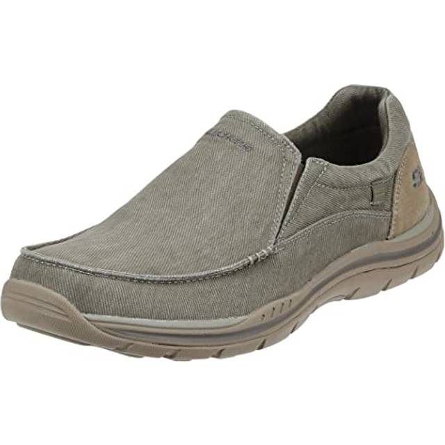 Skechers Herr Avillo planerad mockasin, kaki, 39 EU