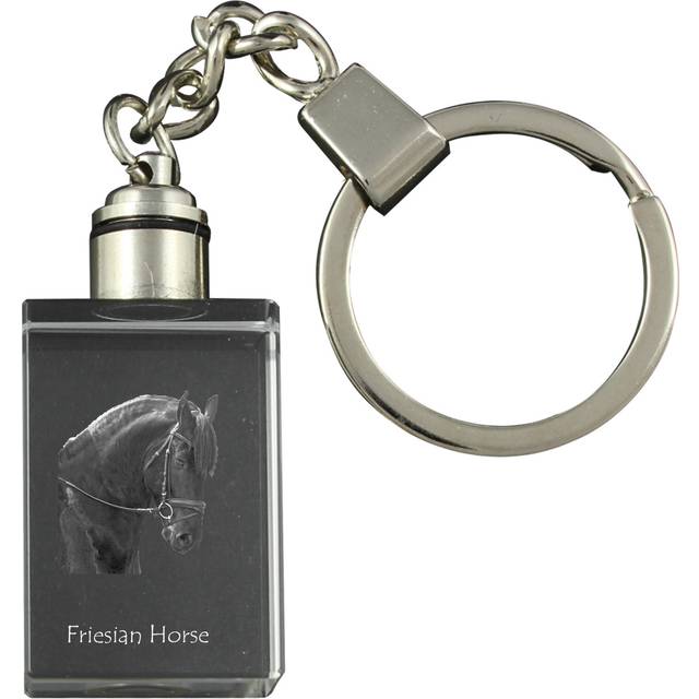Friesian horse I - Crystal pendant with photo of a horse, illuminated pendant, unique gift by Art-Dog brand transparent