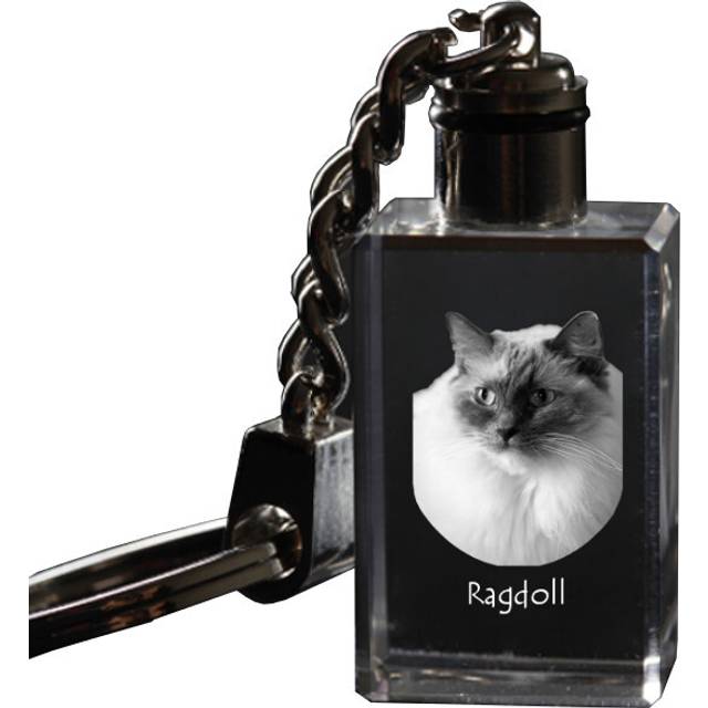 Ragdoll - Crystal pendant with cat photo, illuminated pendant, unique gift by Art-Dog brand transparent