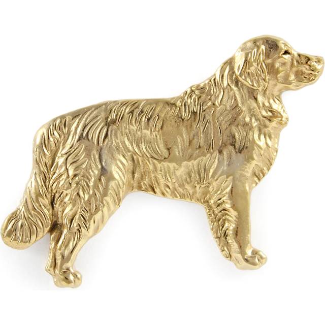 Golden retriever - gold-plated pin brooch, elegant dog ornament, unique pin by a