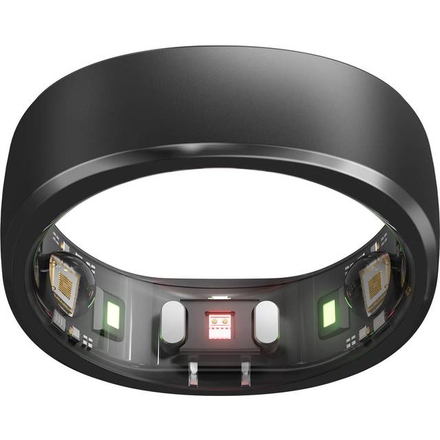 RINGCONN Smart Ring - Midnight Black, Size 12, Black
