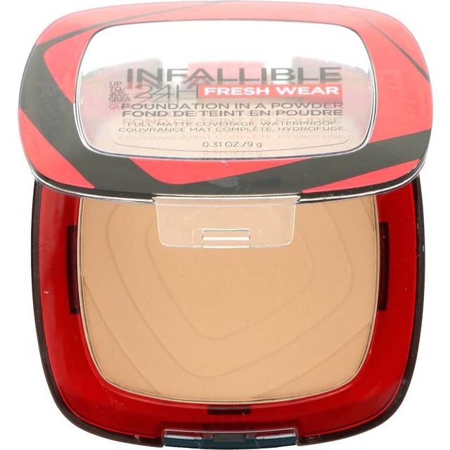 L'Oréal, Infallible 24 Hour Fresh Wear, powder type foundation, 125 Ivory Buff, 9g (0.31oz)