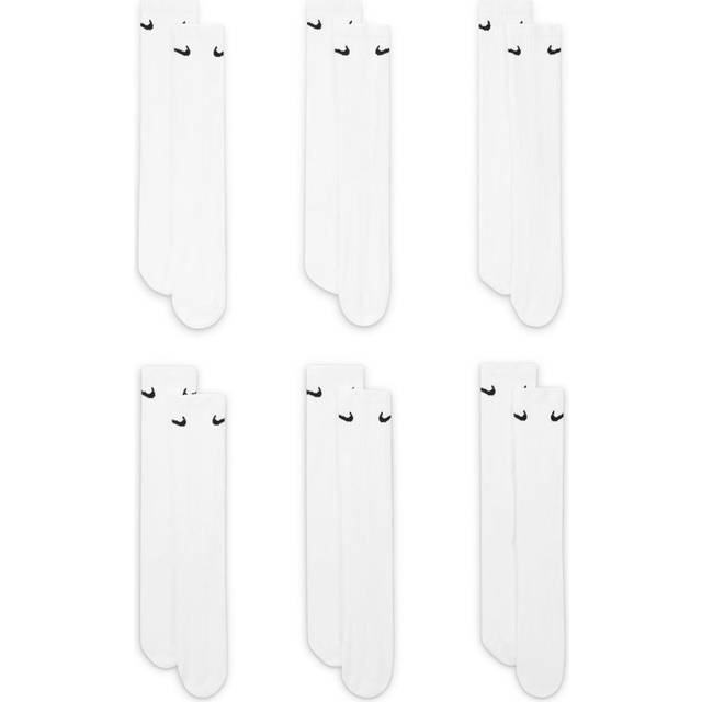 Nike Everyday Cushioned Training Crew Socks Unisex 6-pack - White/Black