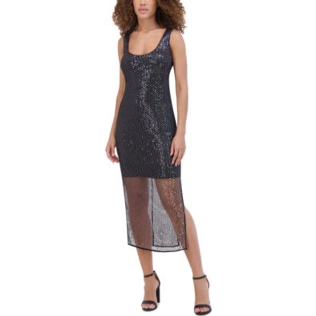 Siena Liquid Foiled Knit Midi Dress