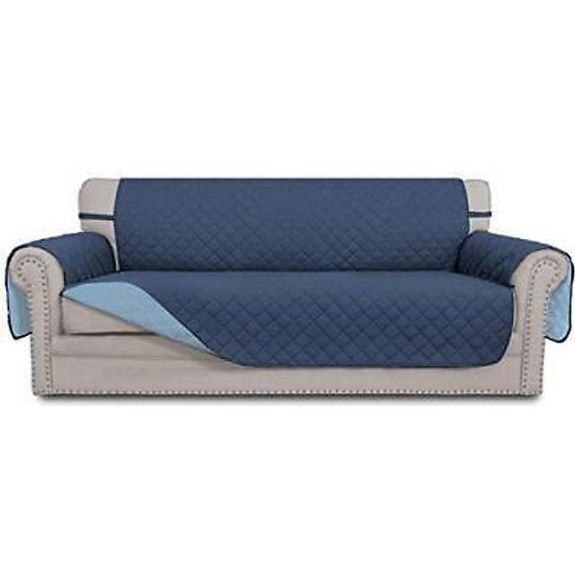 Easy-Going Reversible Oversized Couch Cover for 3 Cushion Couch Sofa Cover for Dogs Water Resistant Furniture Protector Cover with Foam Sticks for Pet