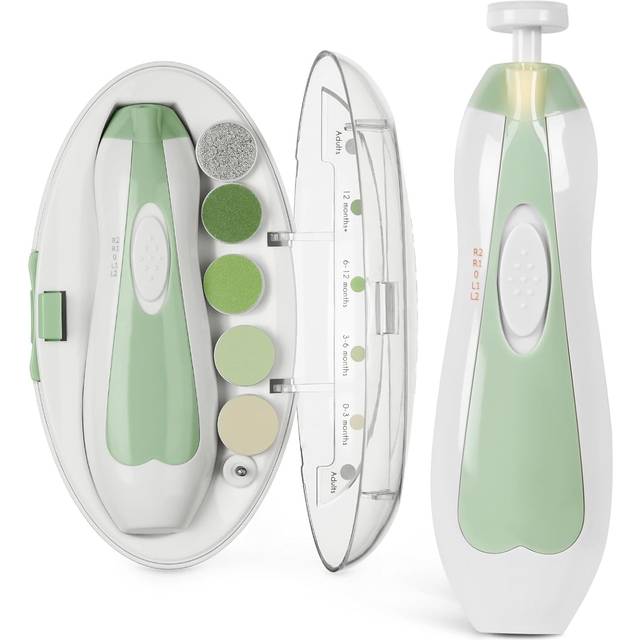 haakaa Baby Nail Trimmer Electric Safe Baby Nail Clippers Baby Nail File Kit Manicure Set, Trim Polish Grooming kit for Newborn Toddler or Adults Toes