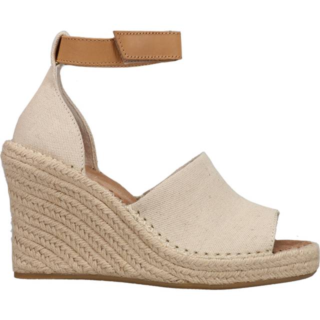 Toms Marisol Wedge Sandals Womens - Beige Leather - Size UK 8