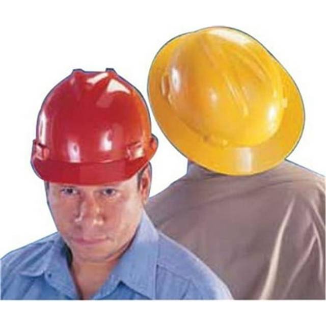 MSA 473285 V-Gard Cap Style Safety Hard Hat With Staz-on Pinlock Suspension | Polyethylene Shell  Superior Impact Protection  Self Adjusting Crown Str