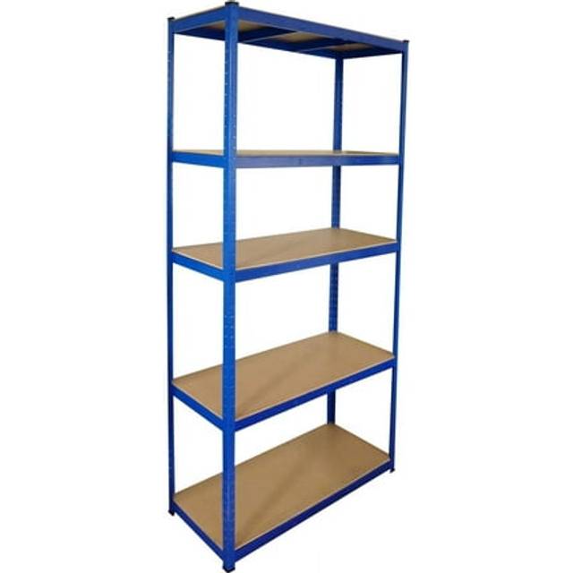5 tier shelves metal storage shelving garage racking shelf 1.5m x 0.7m x 0.3m