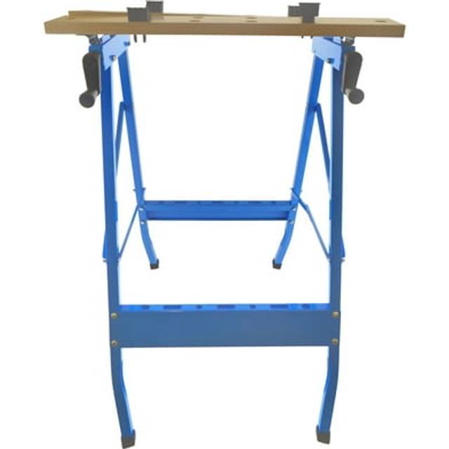 Work Bench Portable Worktop Wood Working Folding 100kg Workhorse Sil224