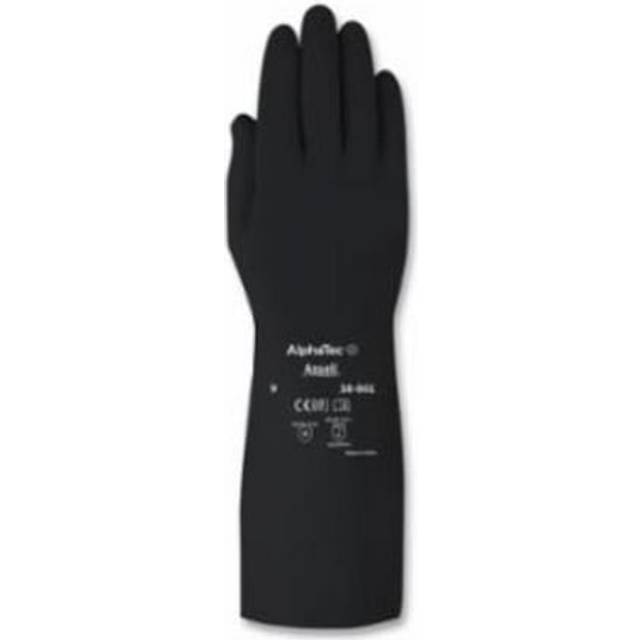 Alphatec 012-38001PP-070 Chemical-Resistant Butyl Gloves, Black - Size 7