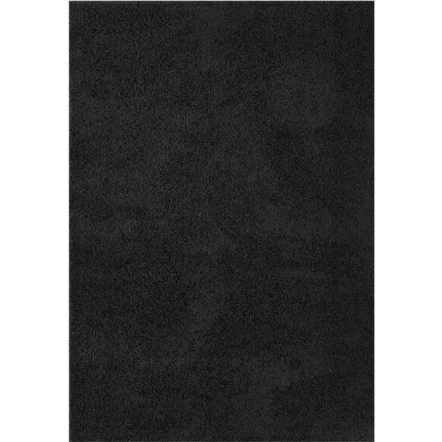 THE RUGS Shaggy Rugs Black Living Room Rug - Soft Fluffy Thick Carpet For Bedrooms & Kitchen Easy To Clean Home Decor Rugs | Size: 60cm x 110cm