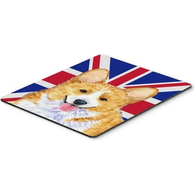 Caroline's Treasures Corgi with English Union Jack British Flag Mouse Pad/Hot Pad/Trivet SS4928MP
