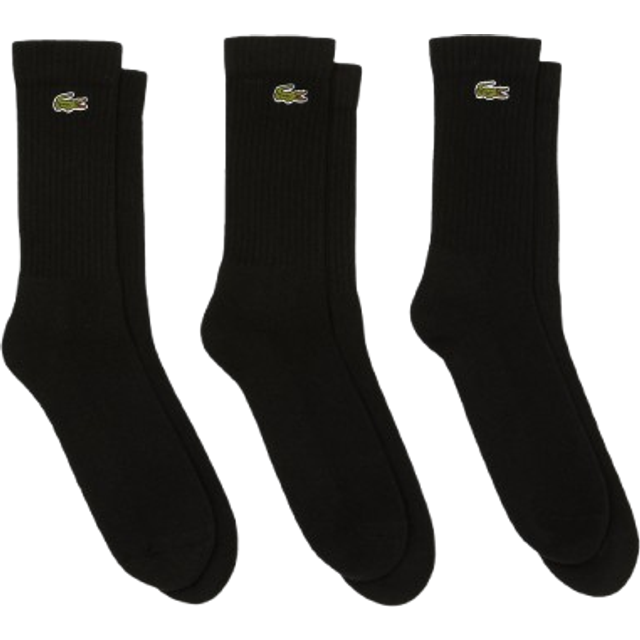 Lacoste Sport Socks Unisex 3-pack - Black - gavehylden.dk