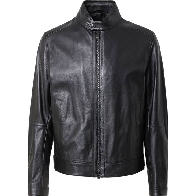 BOSS SELECTED BY SHOHEI OHTANI Regular-fit jacket in grained nappa leather