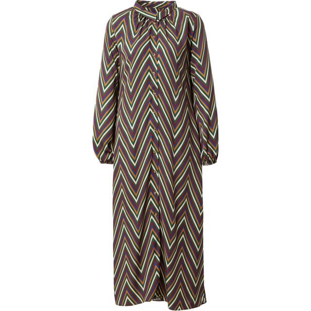 Closet London Green Print Shirt Midi Dress