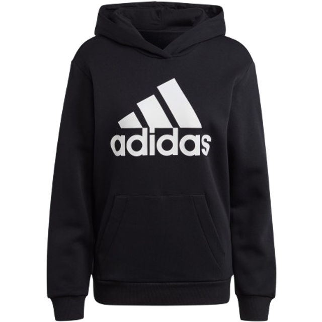 adidas Sportswear Logo Embroidered Hooded Sweatshirt - Black/white