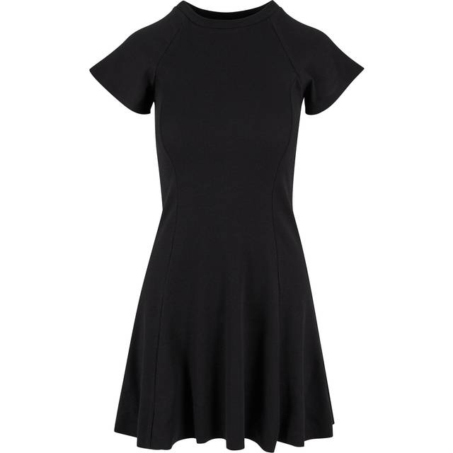 Urban Classics Ladies Ribbed Skater Dress Short dress black - 4XL