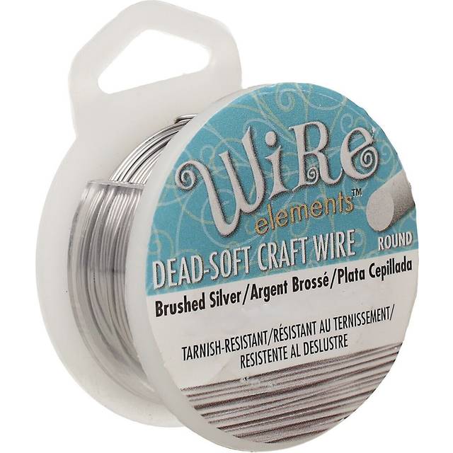 The Beadsmith Wire Elements Craft Wire - Tarnish Resistant  Soft Temper  Round  Silver Color - 1mm  18 Gauge  4 Yard Spool - Jewelry Making  Wire Wrap