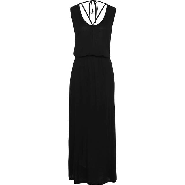 Buffalo Tie Detail Maxi Dress - Black