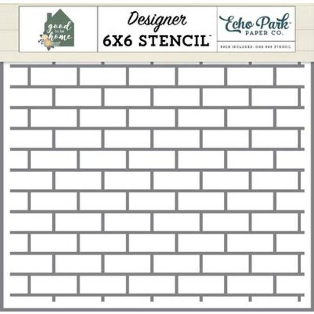 "Echo Park Stencil 6""X6""-Subway Tiles Small, Good To Be Home TH336033"