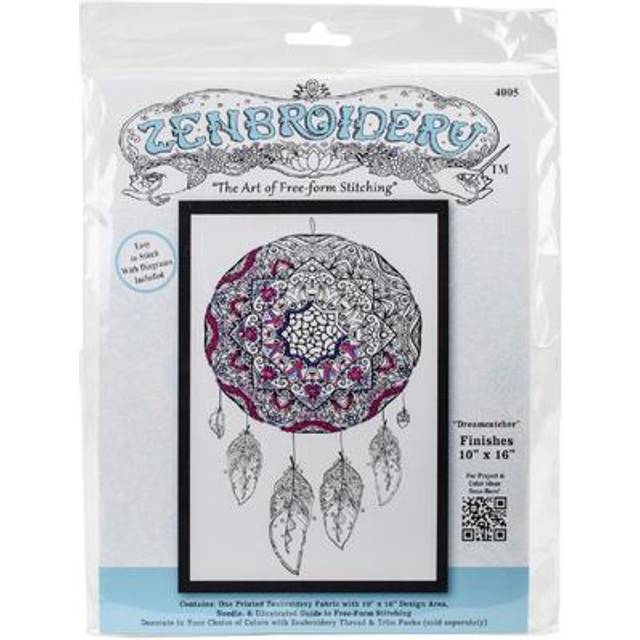 "Design Works Crafts Zenbroidery  Dream Catcher  10"""""""""""""""" x 16"""""""""""""""" Craft Kit  Various"