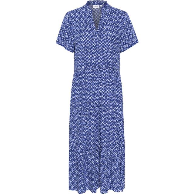 Saint Tropez Eda Geometric Tiered Dress, Blue/Multi