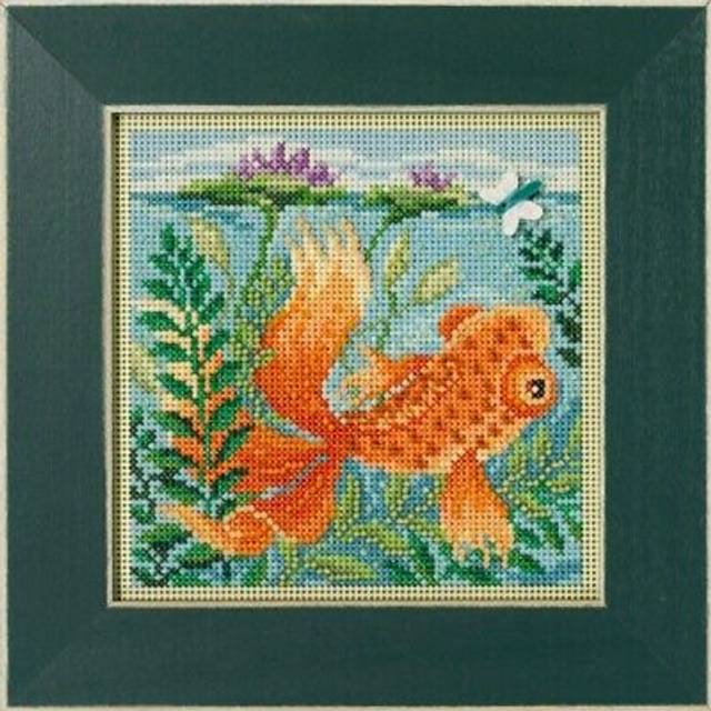 Mill Hill Koi Pond Beaded Counted Cross Stitch Kit Buttons & Beads 2023 Spring Series MH142311