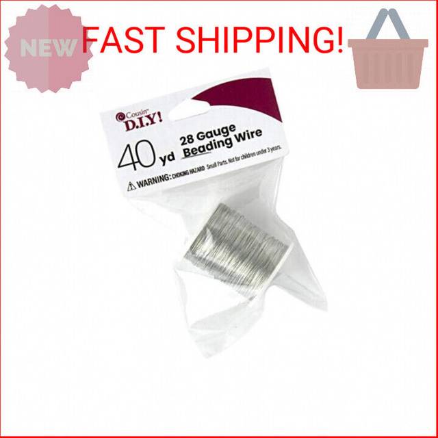Cousin DIY Silver Color  28 Gauge  40yd Beading Wire