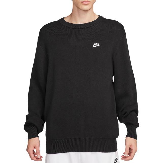 Nike Club Men's Crew-Neck Jumper - Black - Cotton - XL