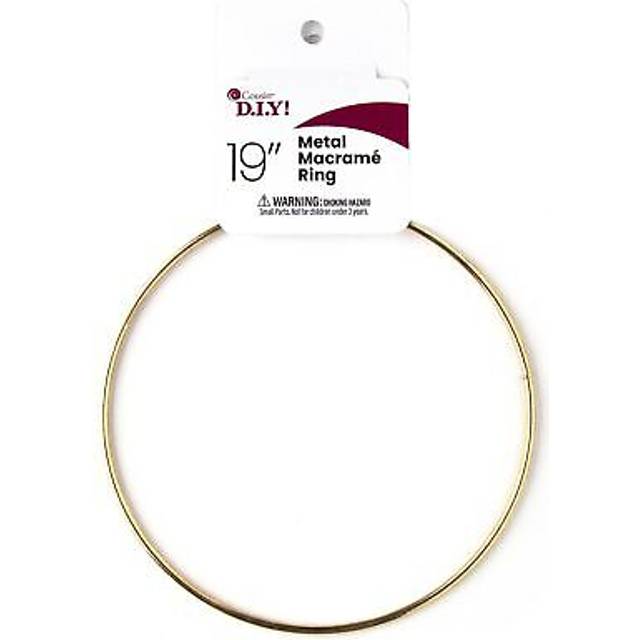 Cousin DIY Gold Metal Craft and Macrame Ring  19 inch Diameter