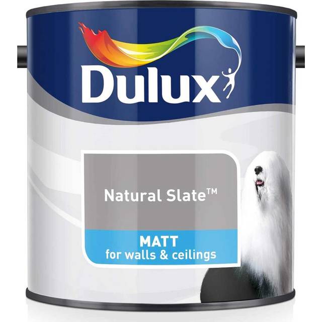 Dulux Matt Emulsion Paint - Natural Slate / 2.5l - Grey