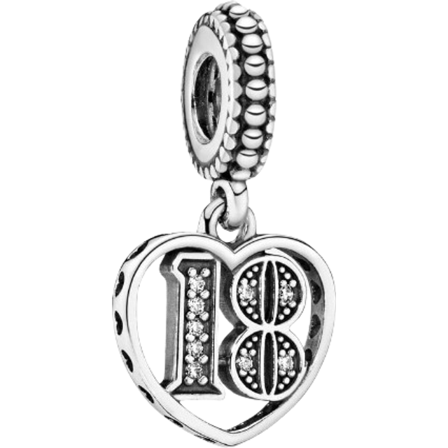 Pandora  Charms 18 Years of Love sterling silver pendant charm 797262CZ