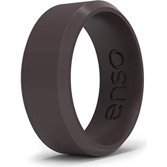 Enso Rings Bevel classic Silicone Wedding Ring - Hypoallergenic Unisex Wedding Band - comfortable Band for Active Lifestyle - 8mm Wide  216mm Thick co