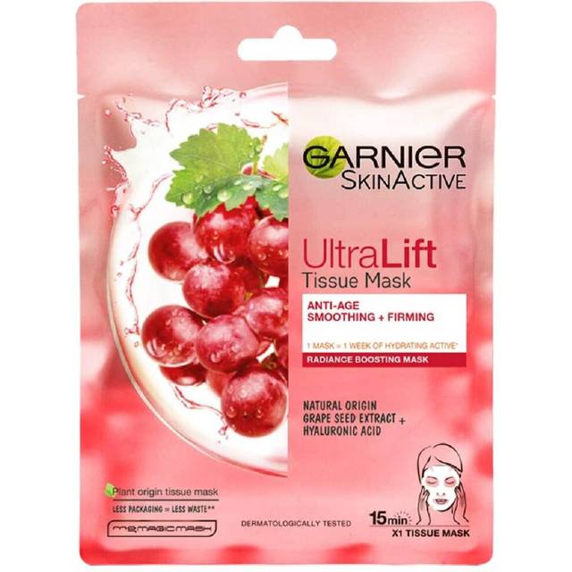 Garnier Garnier Ultralift Anti Ageing Tissue Mask Radiance Boosting Tissue Face Sheet