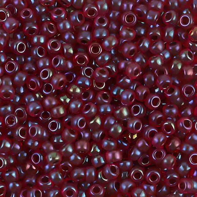 Miyuki Round Seed Beads Size 8/0 22g Garnet Red AB