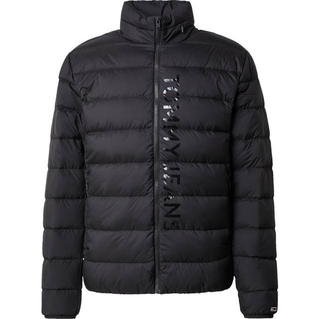 Tommy Jeans Lightweight Down Printed Logo Jacket - Black, Black, Size 2Xl, Men - 2XL